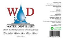 The Water Distillery Labels water distillery labels
